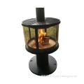 Wholesale luxury black indoor detached heater fireplace pellet stove wood fireplace